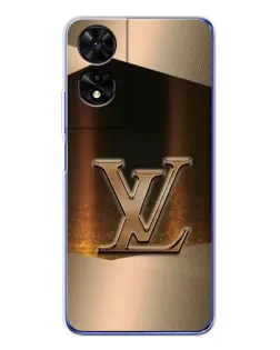 Чехол для TCL 505 с картинкой «LV — золотое сияние»