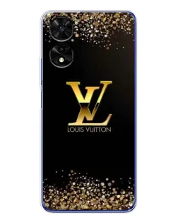 Чехол для TCL 505 с картинкой «LV — золотые искры»