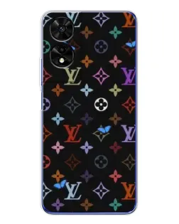 Чехол для TCL 505 с картинкой «Цветная монограмма LV»