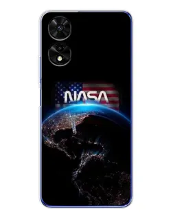 Чехол для TCL 505 с картинкой «Земля из космоса NASA»