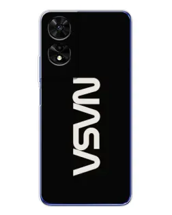Чехол для TCL 505 с картинкой «NASA — вертикальный логотип»