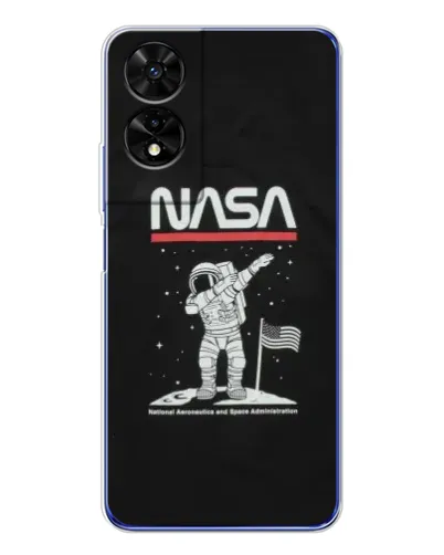 Чехол для TCL 505 с картинкой «NASA — шагаем по Луне»