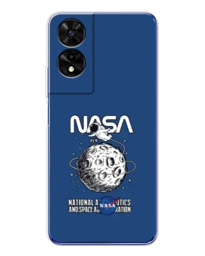 Чехол для TCL 505 с картинкой «NASA — лунная миссия»