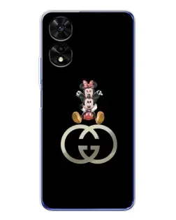 Чехол для TCL 505 с картинкой «Минни Маус на лого»