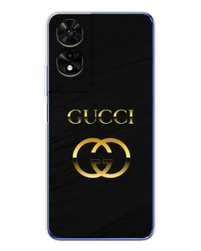 Чехол для TCL 505 с картинкой «Золотой логотип Gucci»