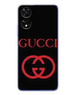 Чехол для TCL 505 с картинкой «Gucci — красный логотип»