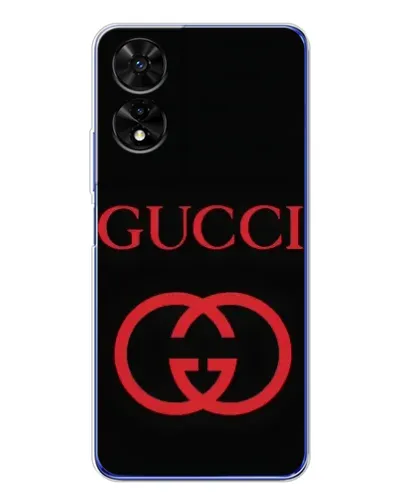 Чехол для TCL 505 с картинкой «Gucci — красный логотип»