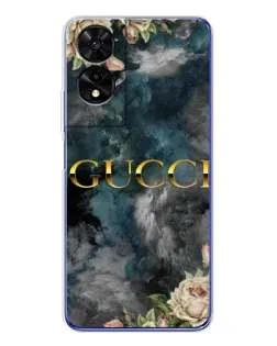 Чехол для TCL 505 с картинкой «Абстрактные цветы Gucci»