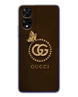 Чехол для TCL 505 с картинкой «Gucci — золотая бабочка»
