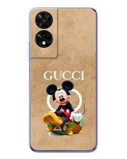 Чехол для TCL 505 с картинкой «Микки Маус Gucci — крафт»