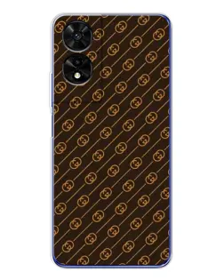Чехол для TCL 505 с картинкой «Gucci — золотые диагонали»