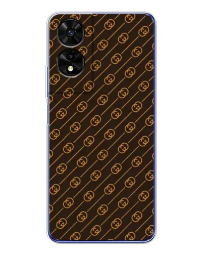 Чехол для TCL 505 с картинкой «Gucci — золотые диагонали»