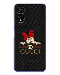 Чехол для TCL 505 с картинкой «Минни Маус Gucci — черный»