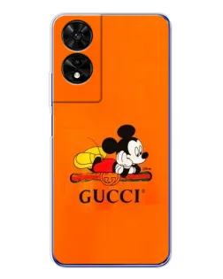 Чехол для TCL 505 с картинкой «Микки Маус Gucci — оранж»