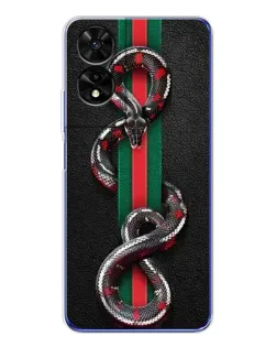 Чехол для TCL 505 с картинкой «Gucci — змея на полосе»