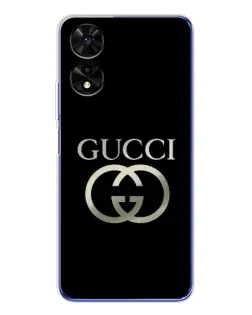Чехол для TCL 505 с картинкой «Gucci — золото на черном»