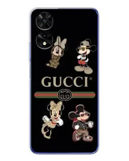 Чехол для TCL 505 с картинкой «Gucci — герои Disney и монограмма»