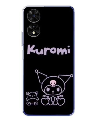 Чехол для TCL 505 с картинкой «Kuromi — черный минимализм» Чехол для TCL 505 с картинкой «Kuromi — черный минимализм»