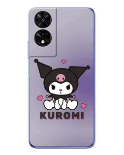 Чехол для TCL 505 с картинкой «Kuromi — фиолетовый арт»