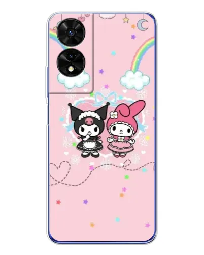 Чехол для TCL 505 с картинкой «My Melody и Kuromi» Чехол для TCL 505 с картинкой «My Melody и Kuromi»