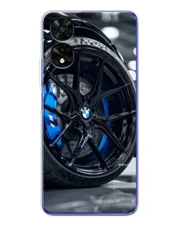 Чехол для TCL 505 с картинкой «Колесо BMW вблизи»