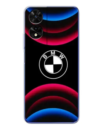 Чехол для TCL 505 с картинкой «Логотип BMW и неоновые дуги» Чехол для TCL 505 с картинкой «Логотип BMW и неоновые дуги»