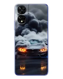 Чехол для TCL 505 с картинкой «BMW в дыму»