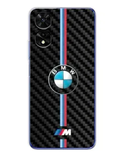 Чехол для TCL 505 с картинкой «Эмблема BMW и карбон»