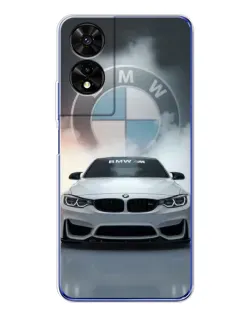 Чехол для TCL 505 с картинкой «BMW в белом дыму» Чехол для TCL 505 с картинкой «BMW в белом дыму»