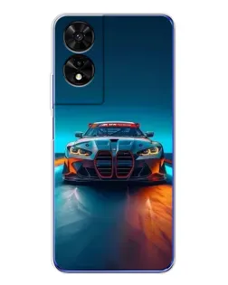 Чехол для TCL 505 с картинкой «BMW — огни неона» Чехол для TCL 505 с картинкой «BMW — огни неона»