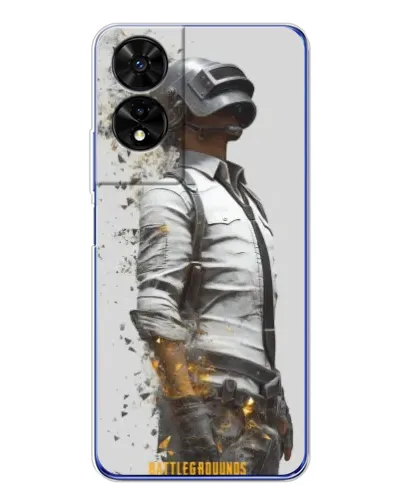 Чехол для TCL 505 с картинкой «PUBG — боец в пыли»