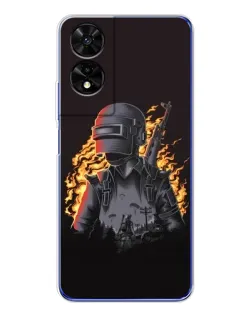 Чехол для TCL 505 с картинкой «PUBG — огненный силуэт»