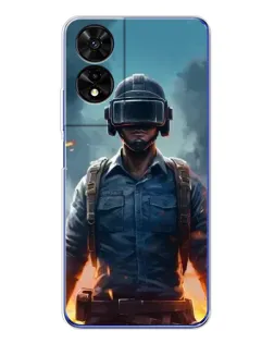 Чехол для TCL 505 с картинкой «PUBG — реалистичный герой»