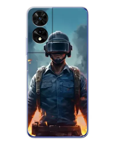 Чехол для TCL 505 с картинкой «PUBG — реалистичный герой»