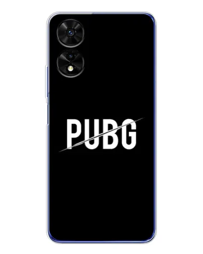Чехол для TCL 505 с картинкой «PUBG — белый логотип»