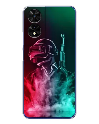 Чехол для TCL 505 с картинкой «PUBG — огненный воин»