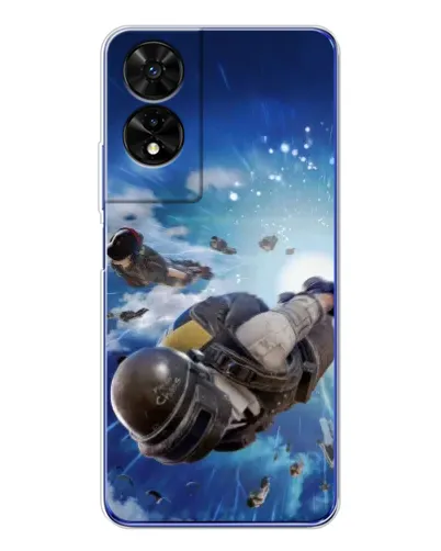Чехол для TCL 505 с картинкой «Десант PUBG — прыжок»