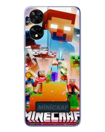 Чехол для TCL 505 с картинкой «Minecraft герои игры»