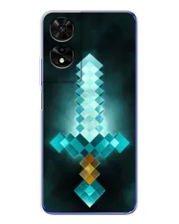 Чехол для TCL 505 с картинкой «Алмазный меч неон»