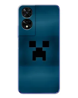 Чехол для TCL 505 с картинкой «Крипер текстура»