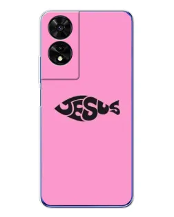Чехол для TCL 505 с картинкой «Розовый символ  Jesus»