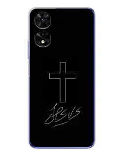 Чехол для TCL 505 с картинкой «Графический крест Jesus»