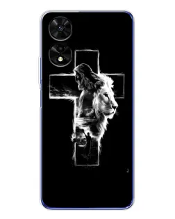 Чехол для TCL 505 с картинкой «Сияющий крест Jesus»