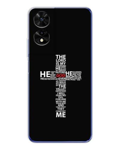 Чехол для TCL 505 с картинкой «Текстовый крест» Чехол для TCL 505 с картинкой «Текстовый крест»