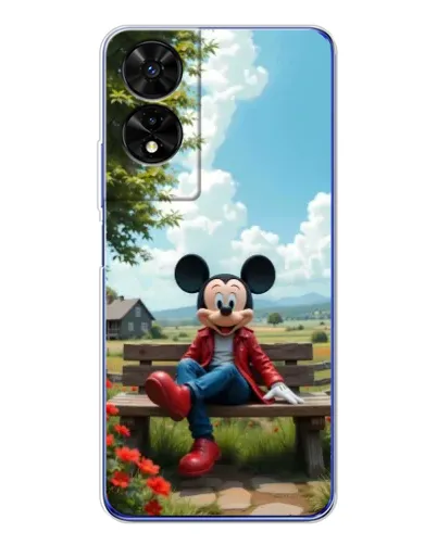 Чехол для TCL 505 с картинкой «Микки на скамейке» Чехол для TCL 505 с картинкой «Микки на скамейке»
