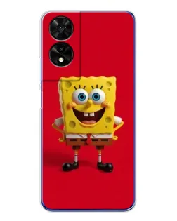 Чехол для TCL 505 с картинкой «Спанч Боб на красном»