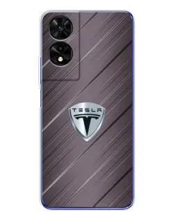 Чехол для TCL 505 с картинкой «Металлическая текстура Tesla»