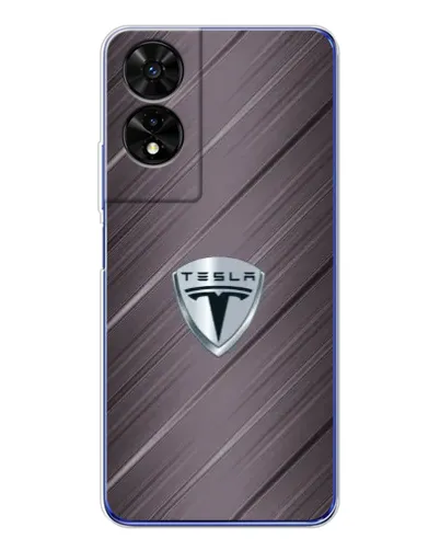 Чехол для TCL 505 с картинкой «Металлическая текстура Tesla»