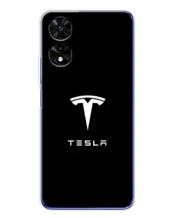 Чехол для TCL 505 с картинкой «Tesla White Logo»