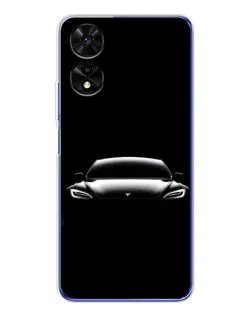 Чехол для TCL 505 с картинкой «Фары Tesla Night»